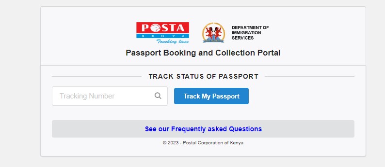 How to cheeck if my passport is ready in Kennya through posta tracking.