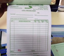 customized Receipt Books Printing