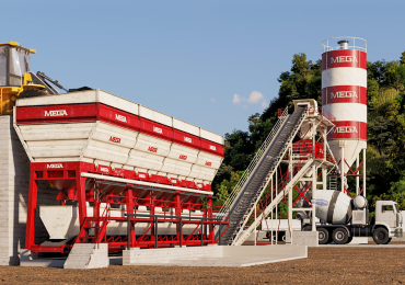 MEGA CONCRETE BATCHING PLANT 60 m3 – TWINSHAFT MIXER – FREE SHIPPING