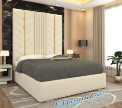 Luxurious Golden Pyramid Bed with Optional Ottoman Storage